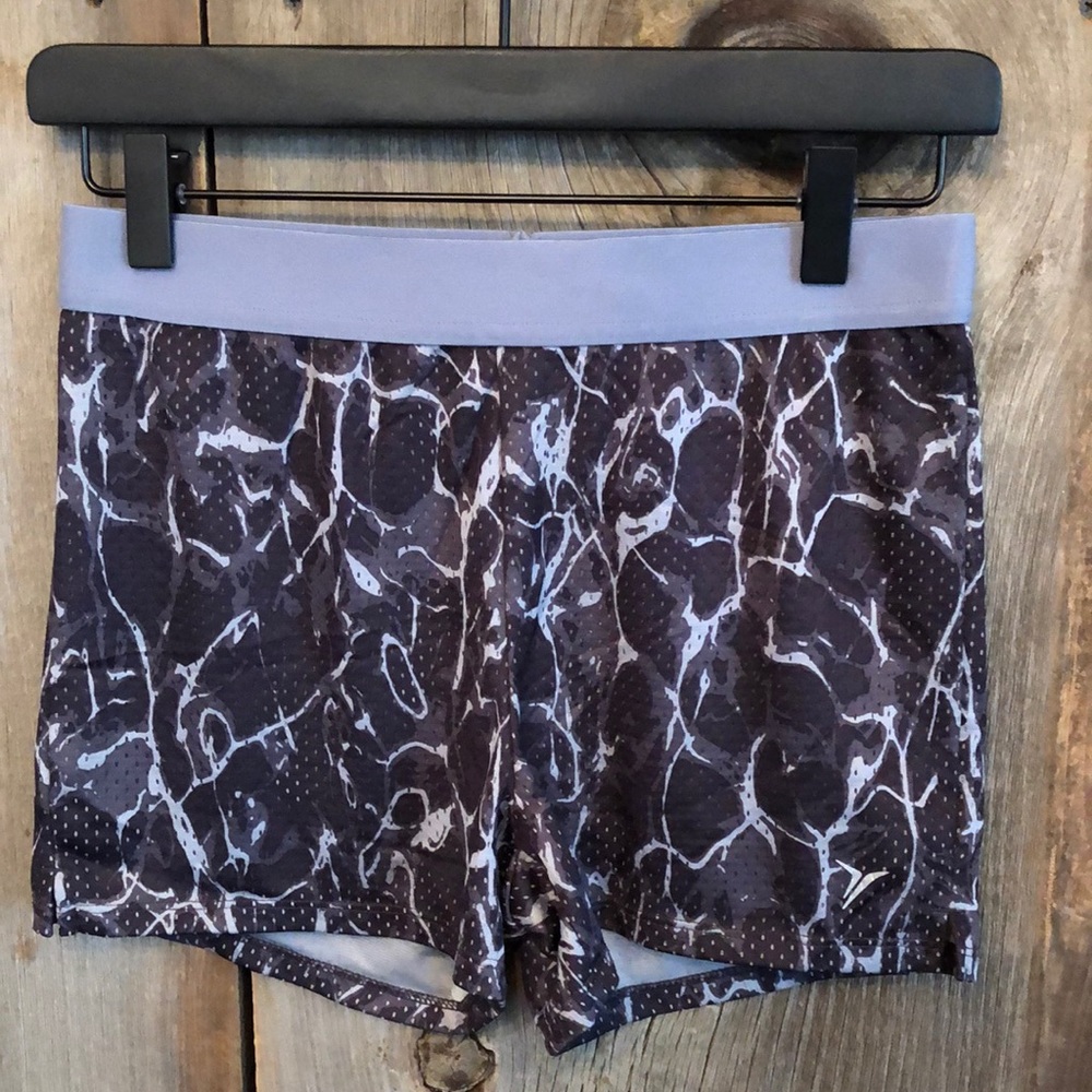 NWOT Old Navy Active Black Print Mesh Shorts Large 10 12 Girls